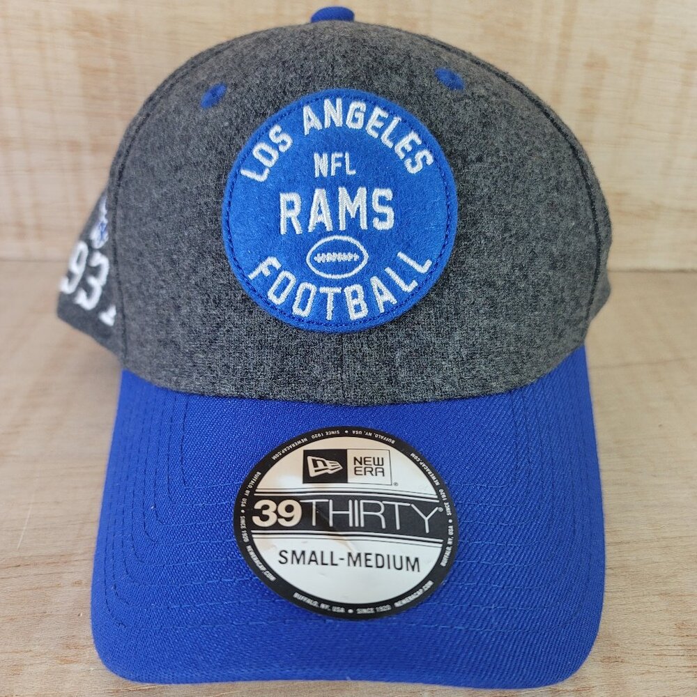 NFL Los Angeles Rams Road On Field 1937 New Era 39Thirty Flex Hat Cap  Sm/ Med